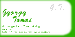 gyorgy tomai business card